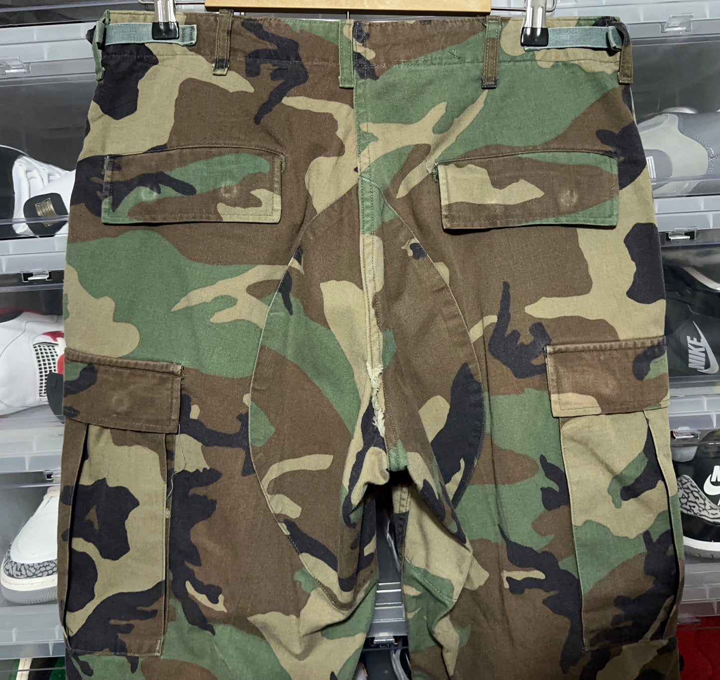2000s Military Woodland Camo Cargo Pants Size Medium