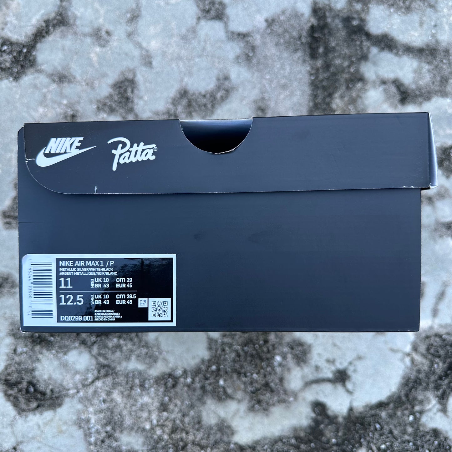 Nike x Patta Air Max 1 Waves Size 11 DQ0299-001