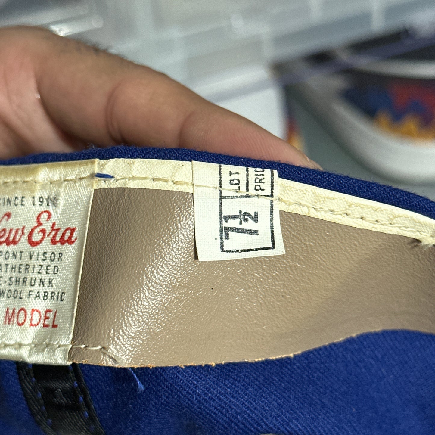 Vintage New Era Pro Model Los Angeles Dodgers Hat Leather Band Size 7 1/2