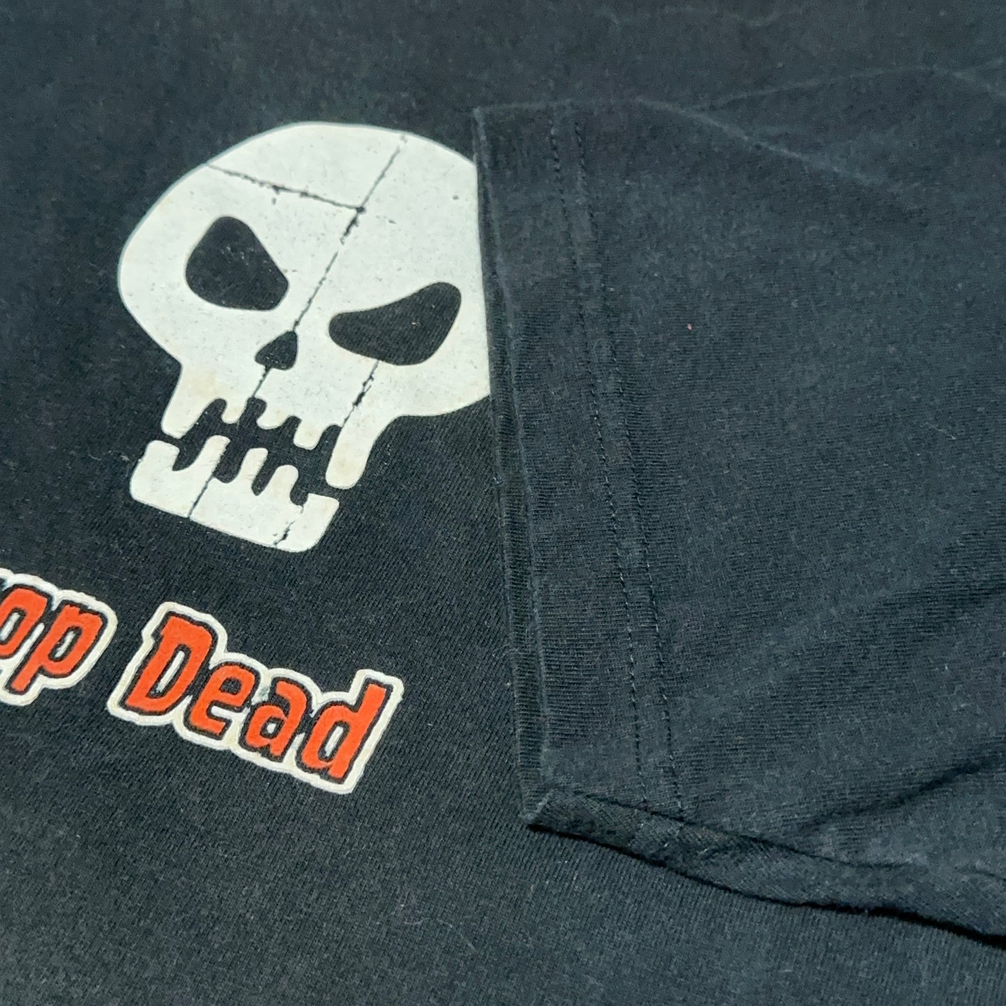 Y2K Drop Dead Skull Skater Tee Size Large