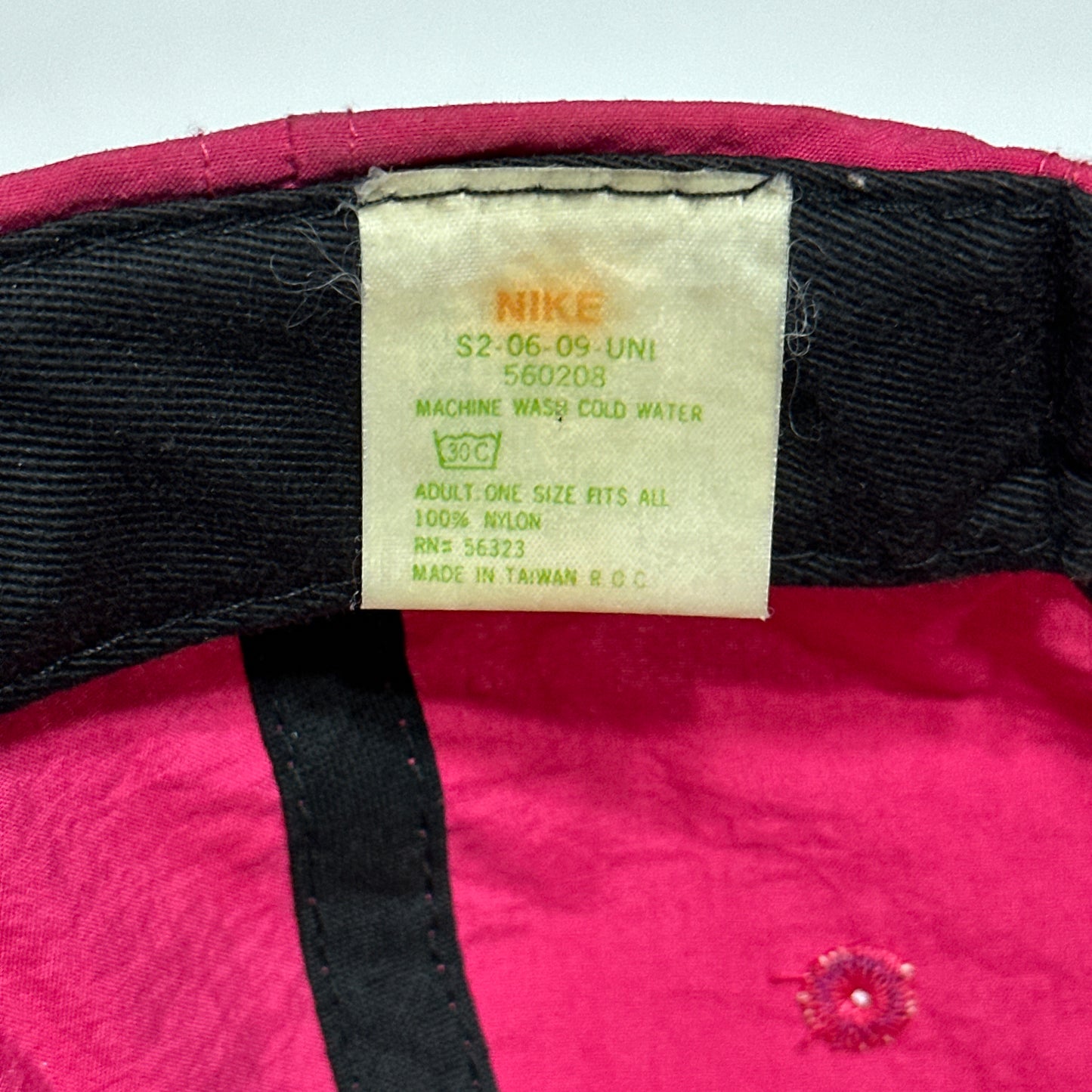 Vintage 90s Nike Embroidered Swoosh Nylon Snapback Hat