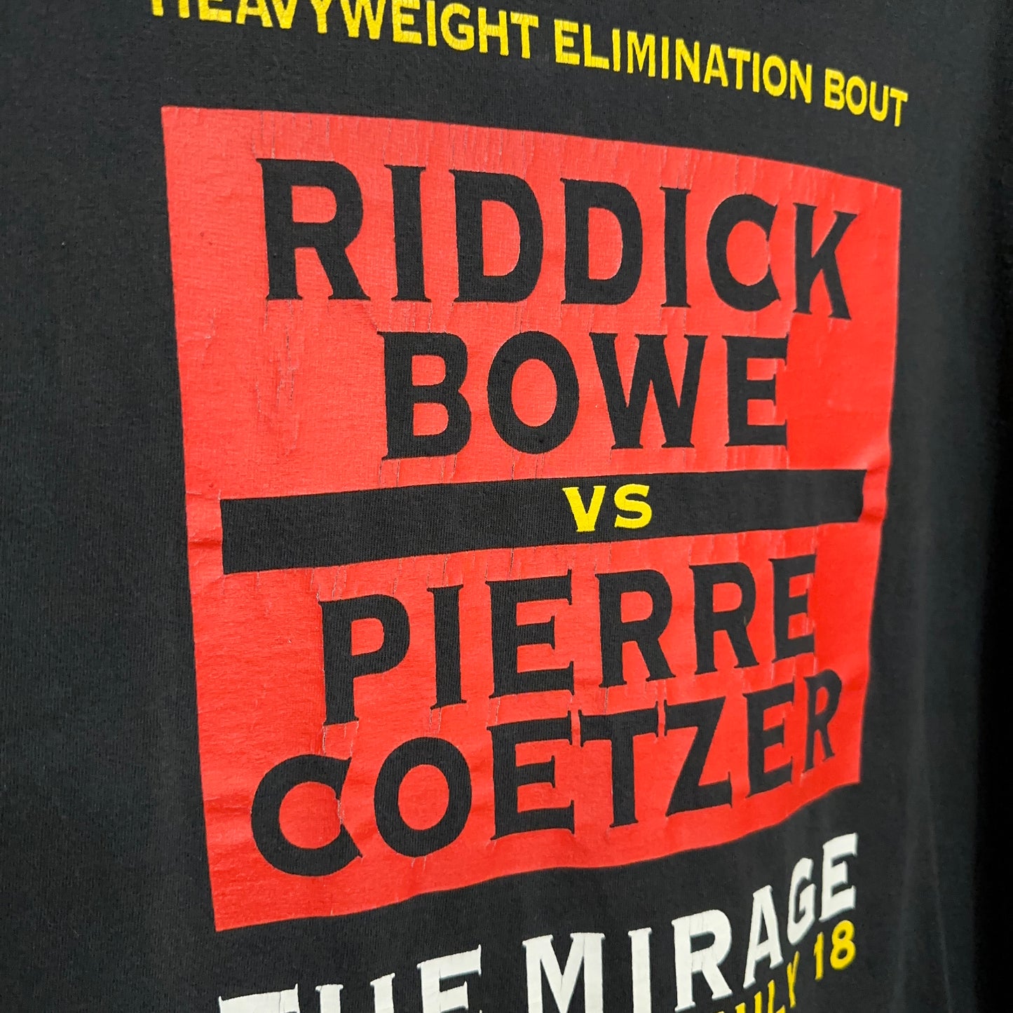 Vintage 90s Riddick Bowe vs Pierre Coetzer Heavyweight Boxing Tee XL