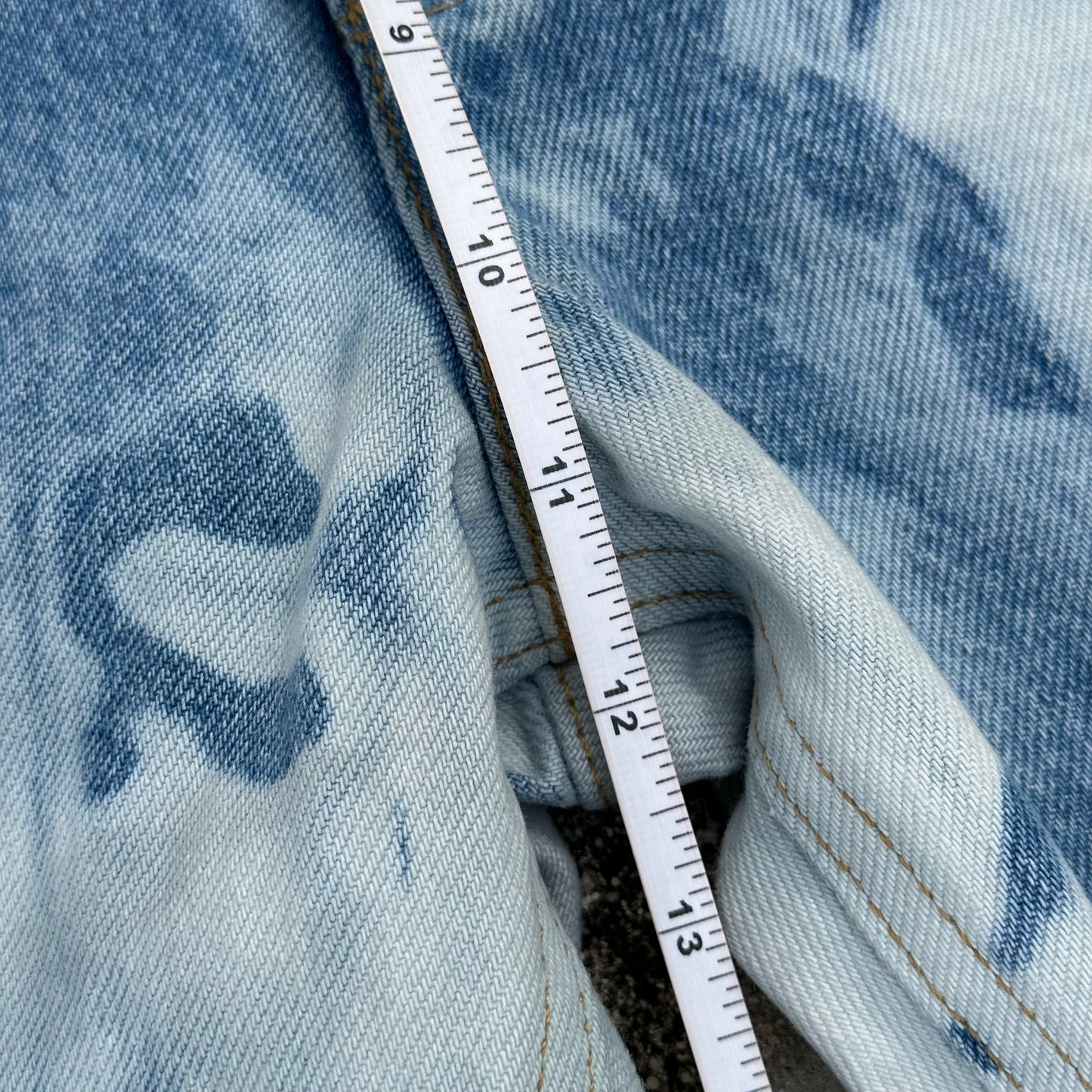 Carhartt x Tyliar Jeans 32x32 Acid Wash Blue Reworked Denim