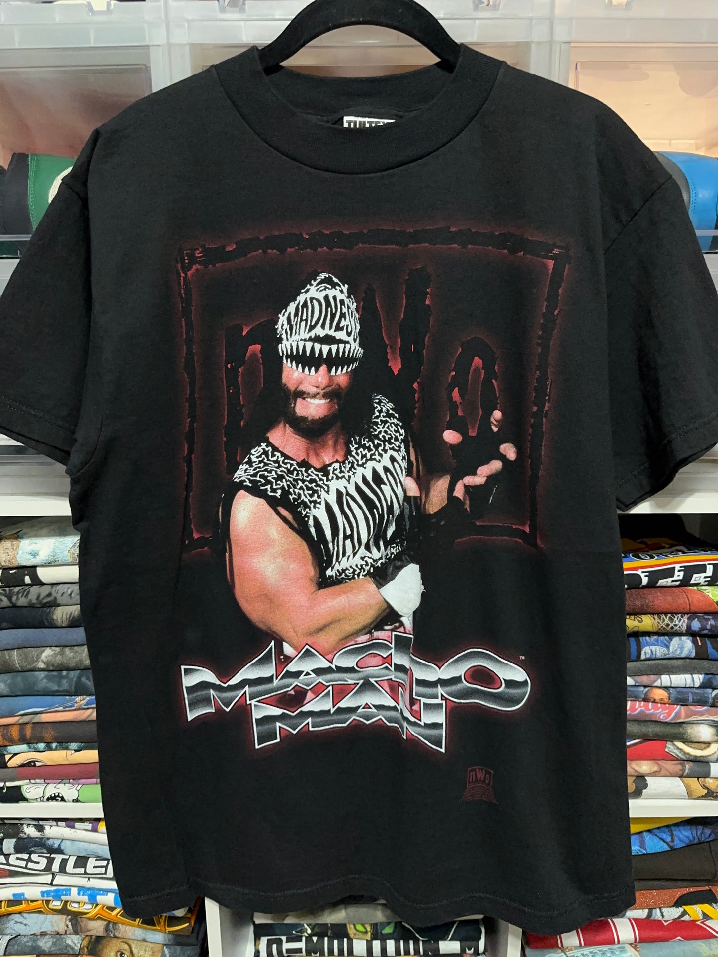 Vintage 90s WCW NWO Macho Man Wrestling Tee Medium