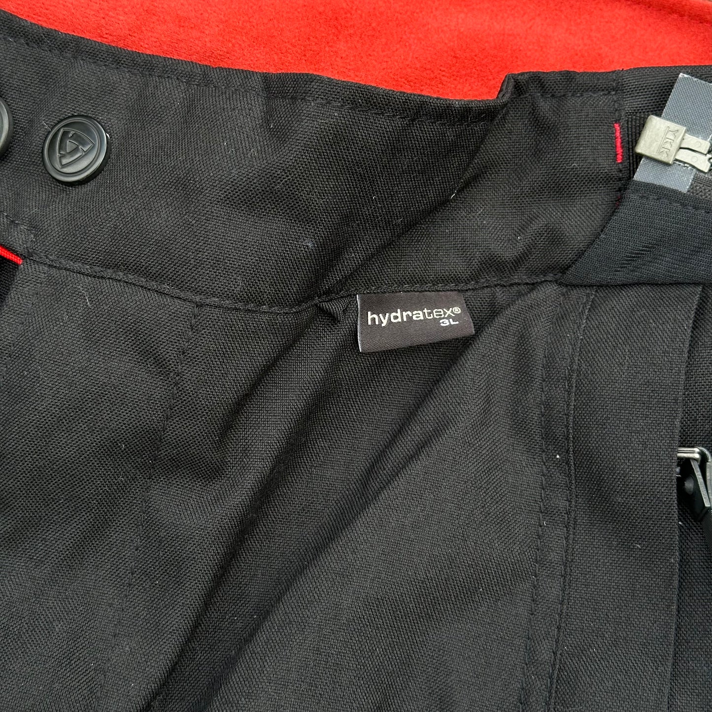 Rev'It Motorcycle Pants Black Hydratex 3L Weatherproof Rider Gear EUC XL