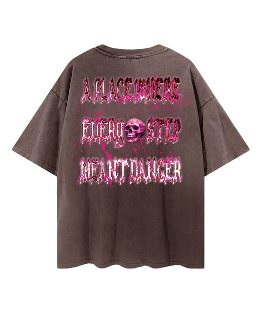 LOWKUT MADE IN HELL CRYSTAL RHINESTONE TEE