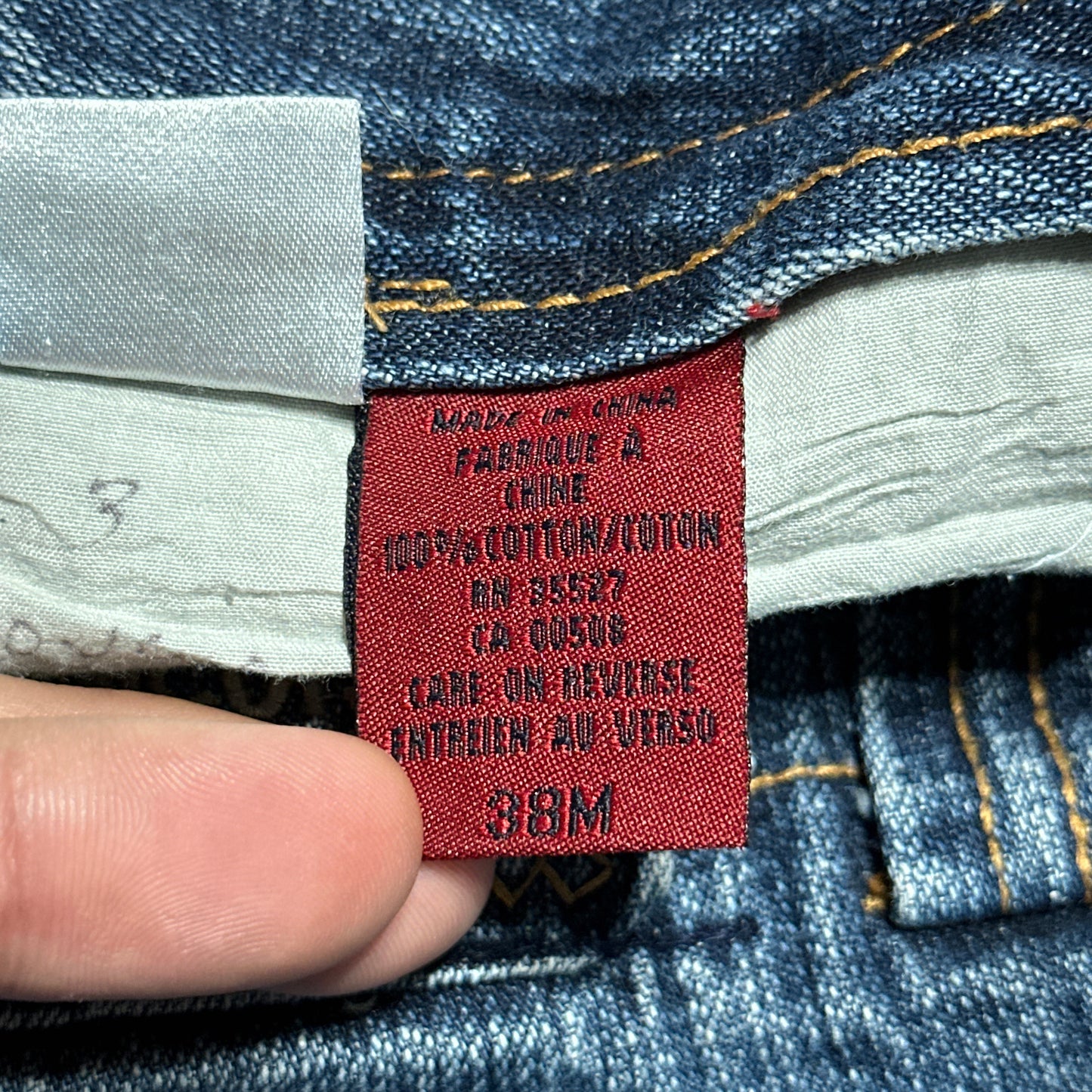 Y2K Marithe Francois Girbaud Jeans Shuttle Tape Baggy Loose Fit Size 38
