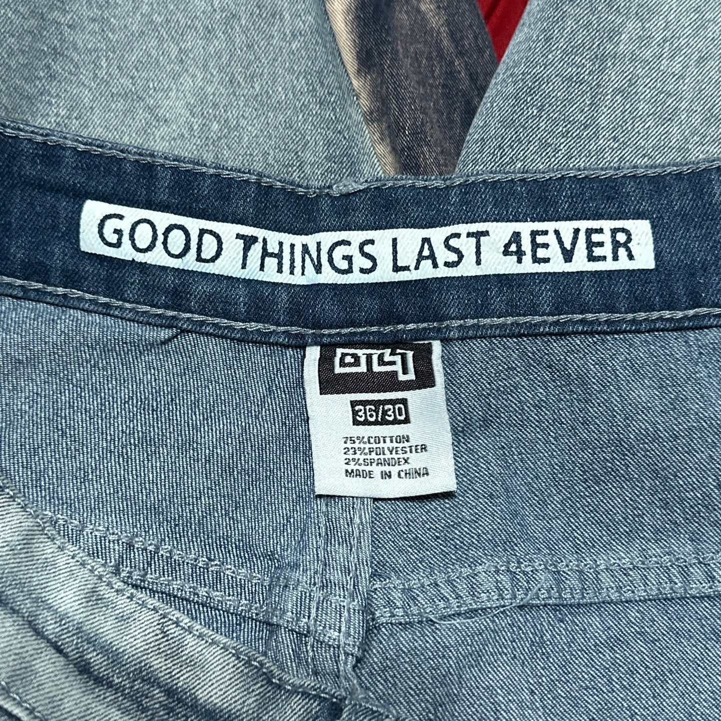Good Things Last Forever Stacked And Flared Denim Jeans Blue