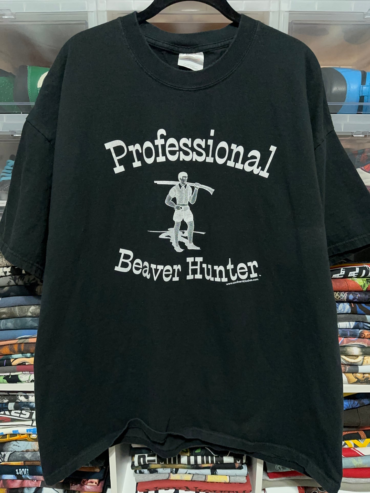 Professional Beaver Hunter Adult Humor Tee XL