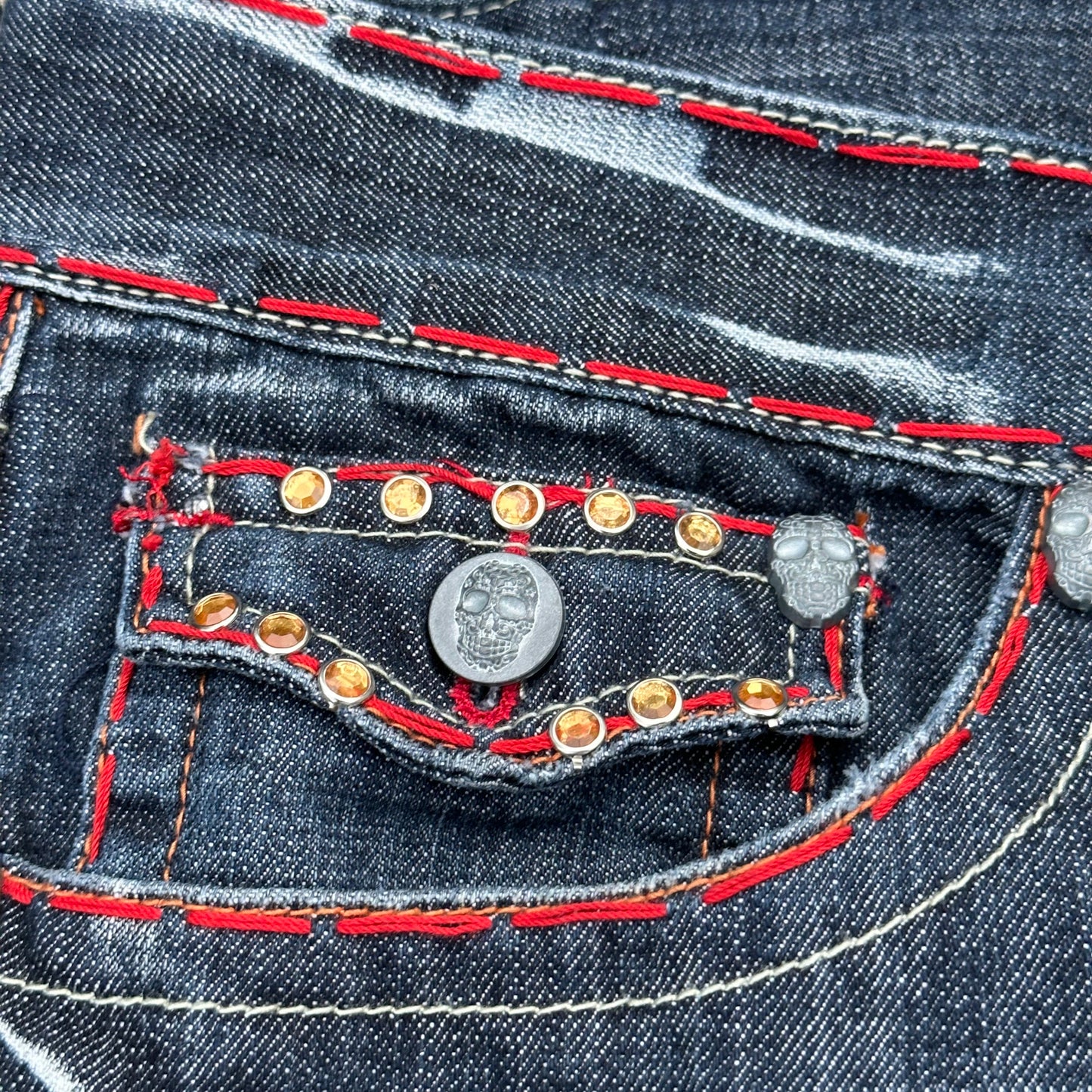 Laguna Beach Red Stitch Denim Jeans Size 38