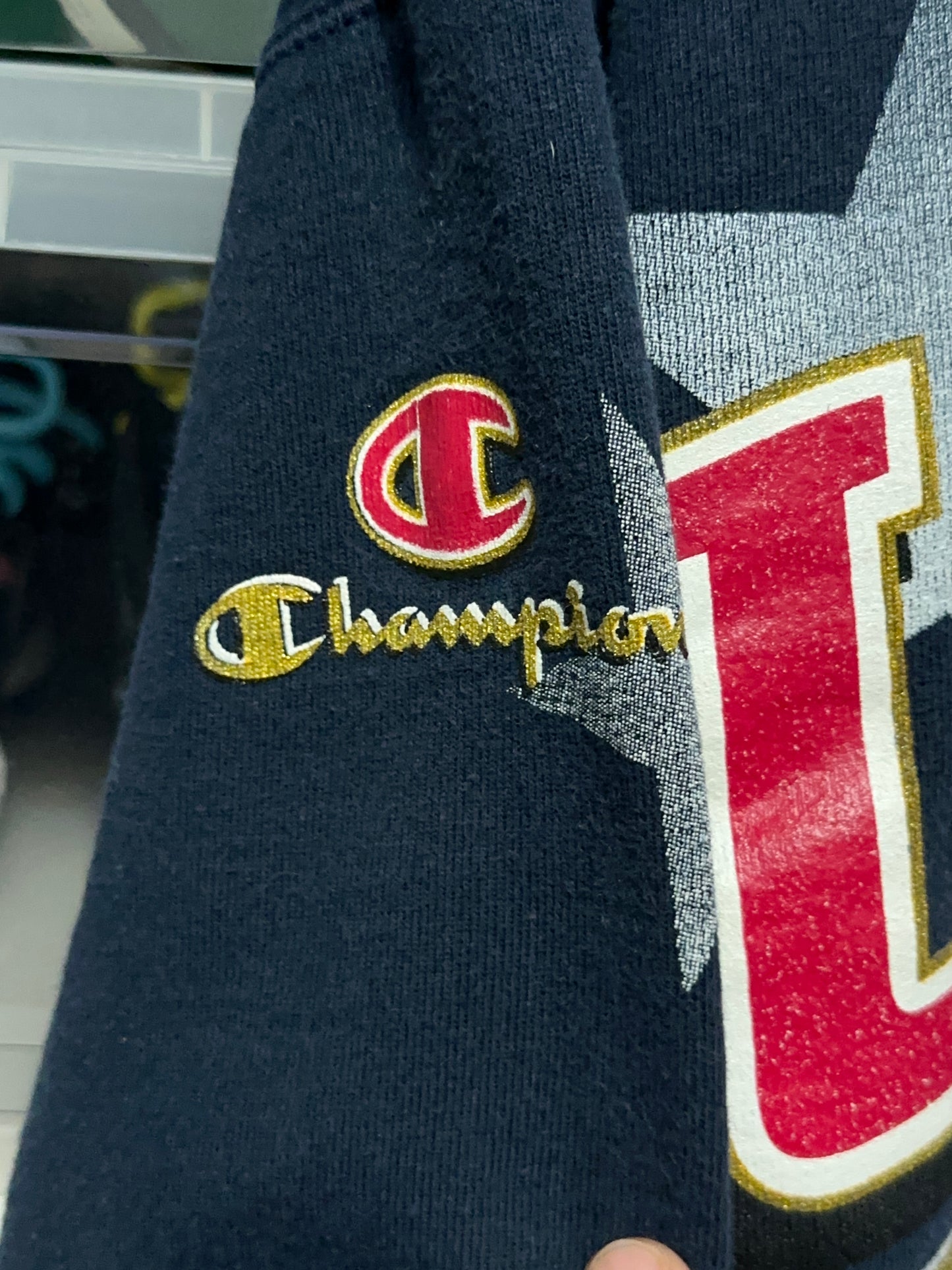 Vintage Champion USA Atlanta Olympics Mega Print Crewneck XL