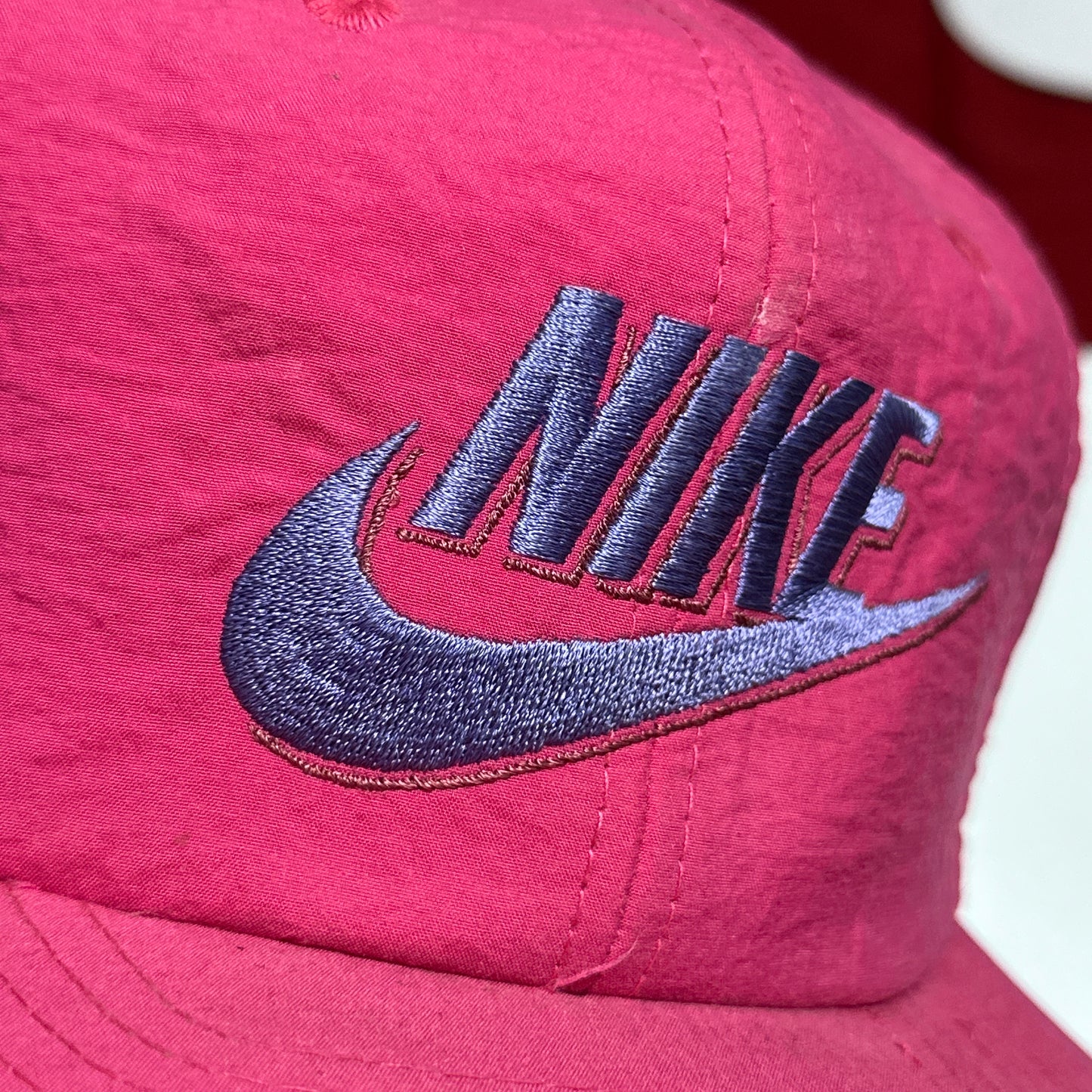Vintage 90s Nike Embroidered Swoosh Nylon Snapback Hat