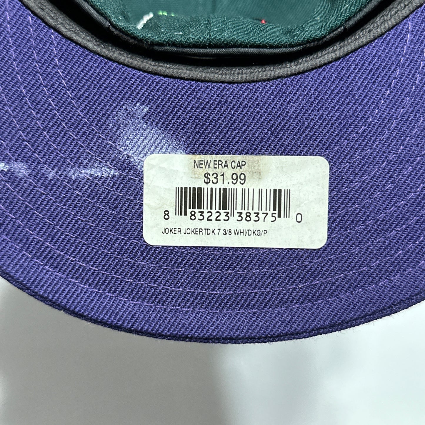 New Era Joker Hat Fitted Mens 7 3/8 59FIFTY The Dark Knight Batman Movie