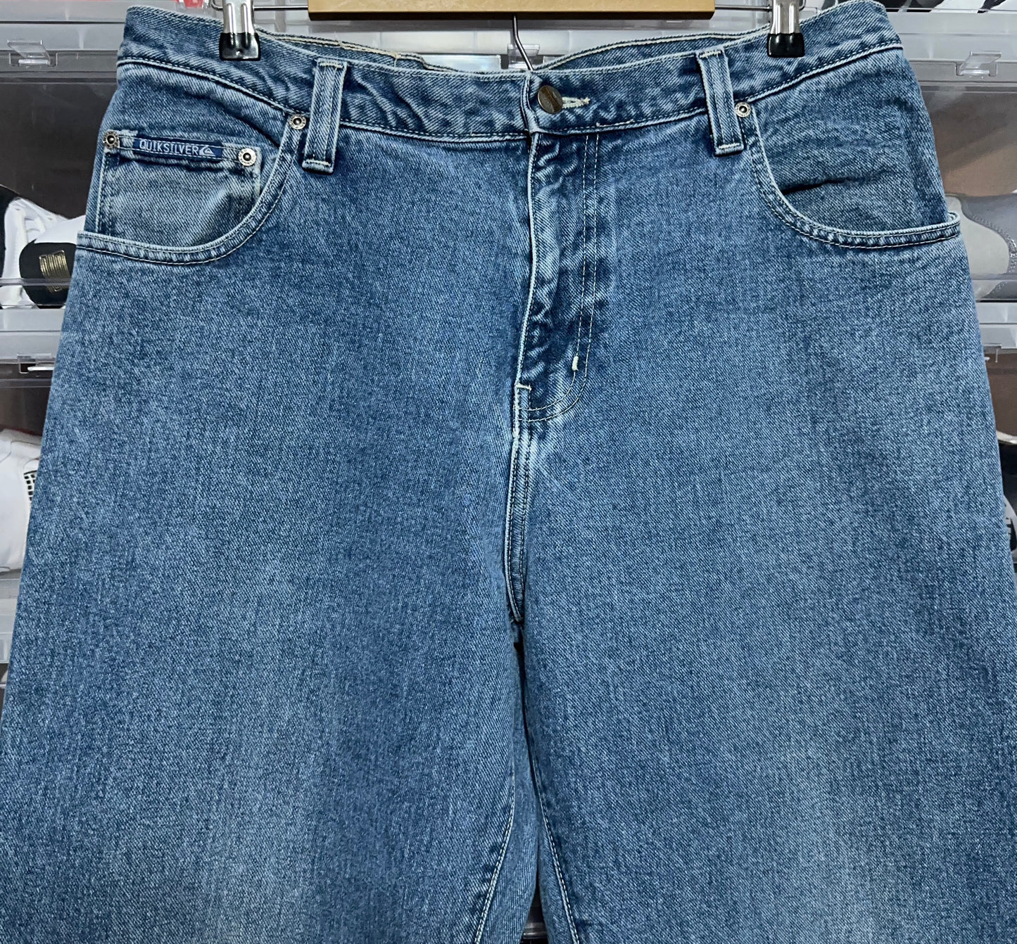 Vintage Y2K Quiksilver Loose Fit Wide Leg Baggy Jeans Size 36