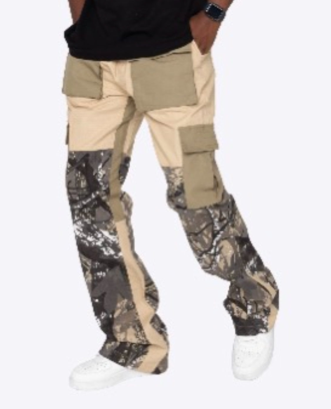 EPTM x Dave East Camouflage Cargo Pants XXL Flare Fit