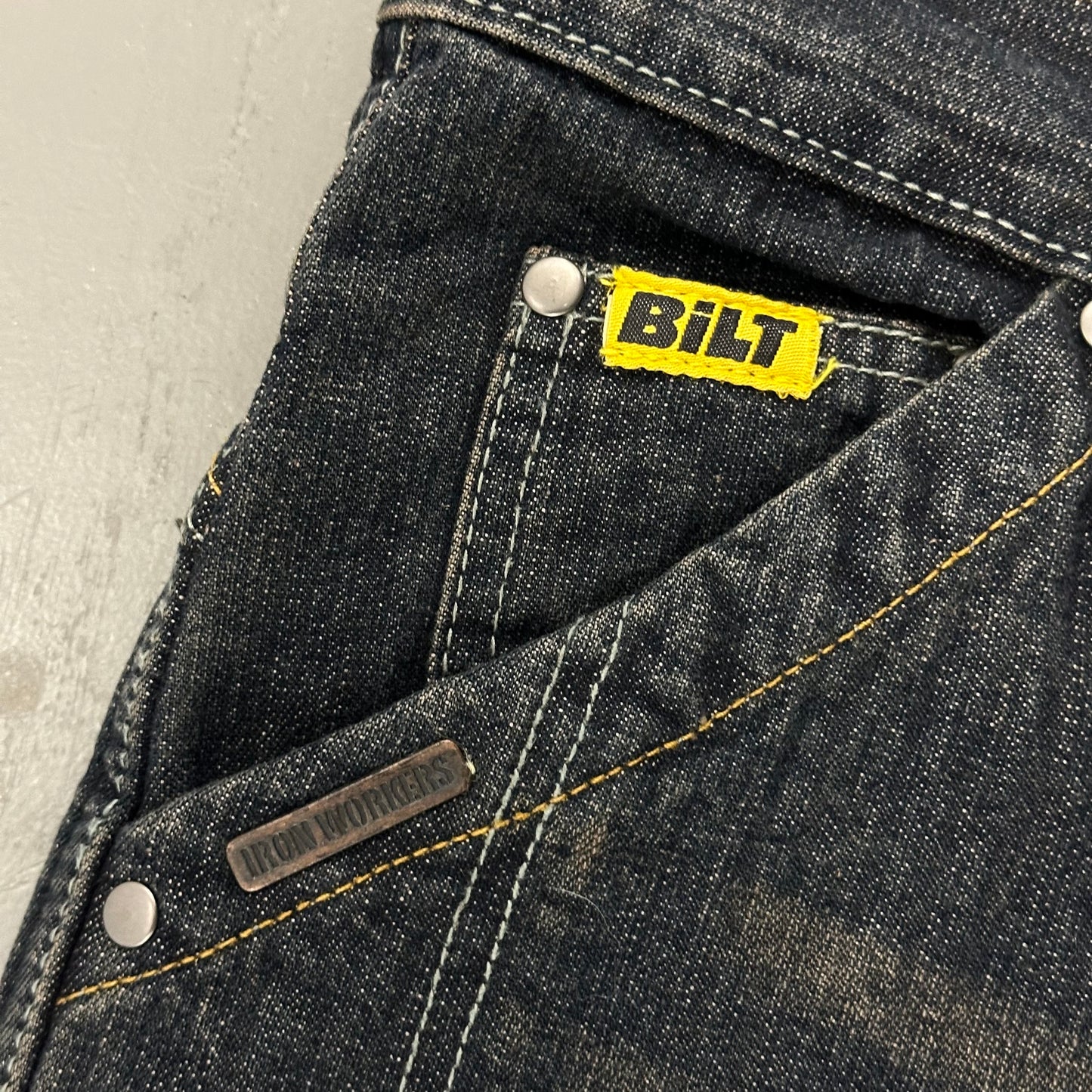 Bilt Padded Knee Motorcycle Biker Pants Iron Workers Mens 34x32
