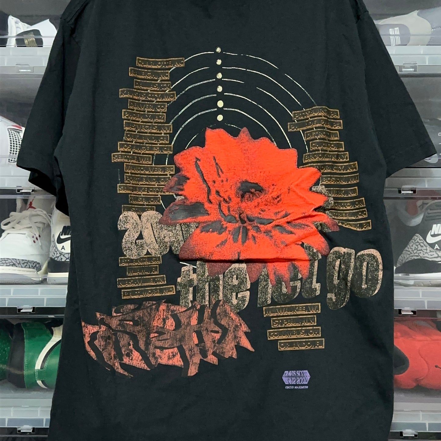 Travis Scott Utopia Circus Maximus Delestro Echoes Tour Tee Large
