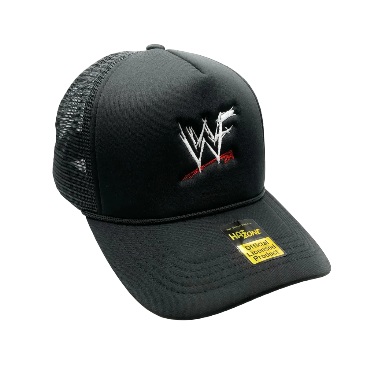WWF ATTITUDE SCRATCH LOGO MESH TRUCKER SNAP BACK HAT