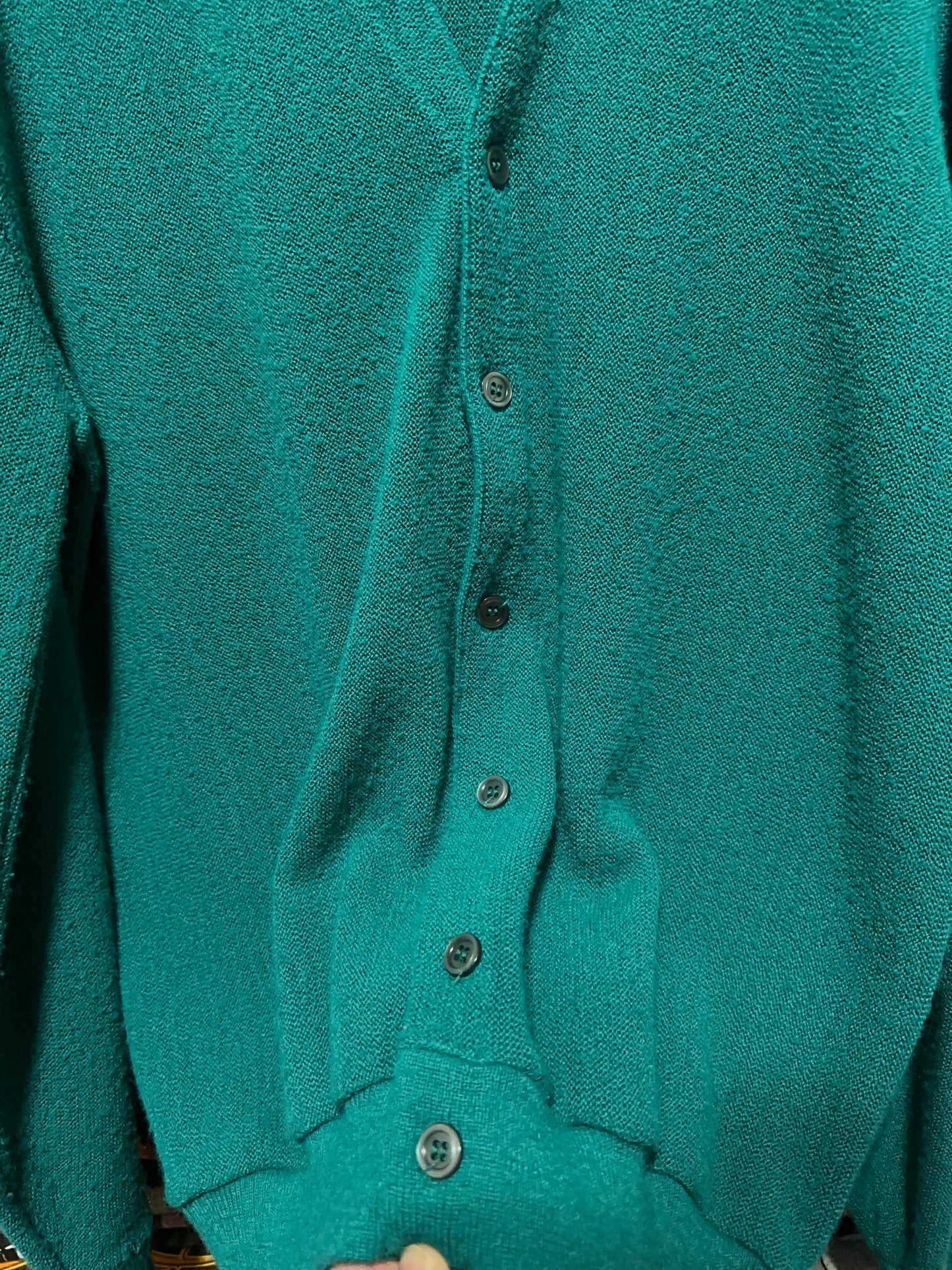 Vintage Jantzen Knit Cardigan Sweater Made In USA Large Green