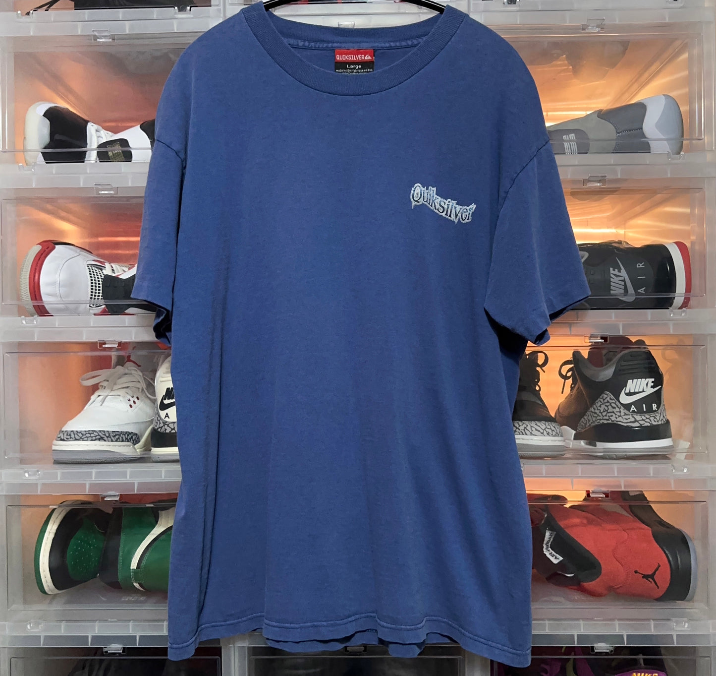 Vintage 90s Quiksilver Made In USA Single Stitch Surf Tee Large