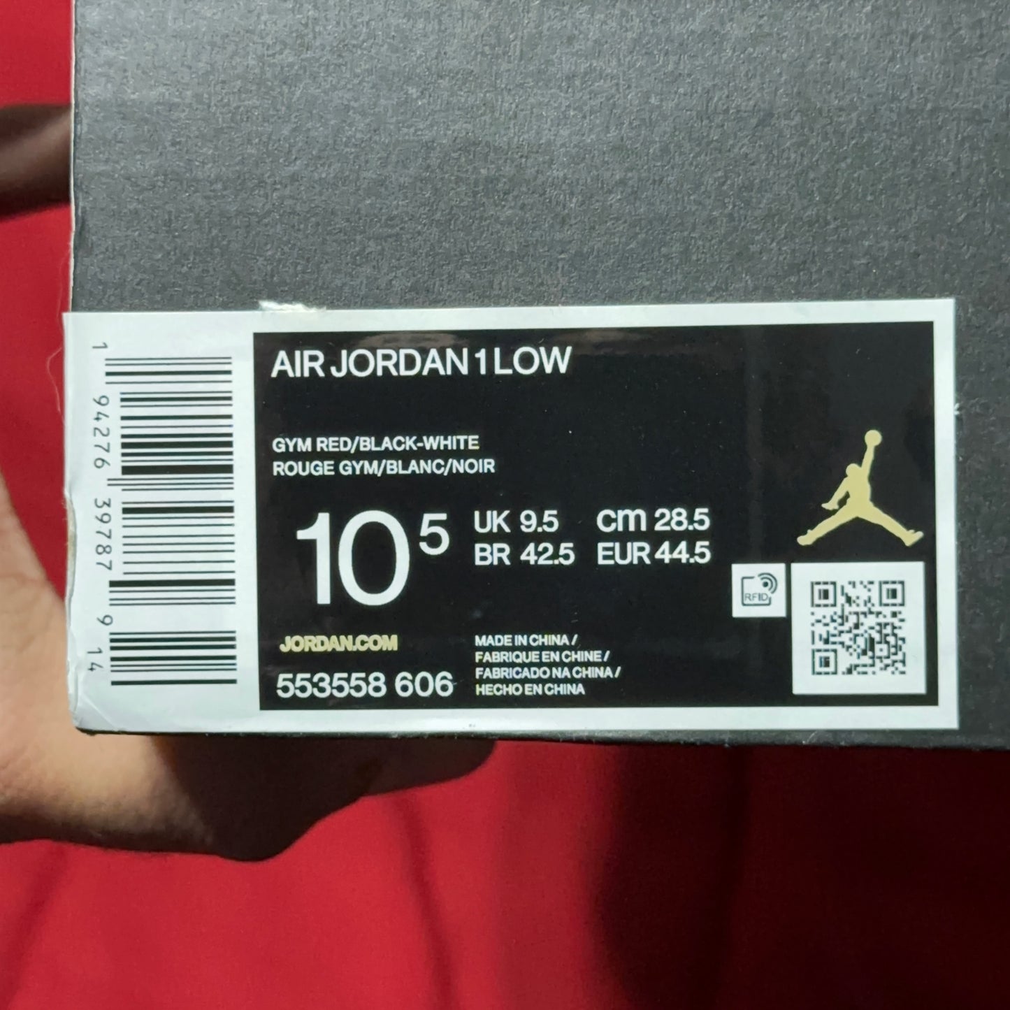 Air Jordan 1 Low Reverse Bred Size 10.5 With Box 553558-606 Great Condition