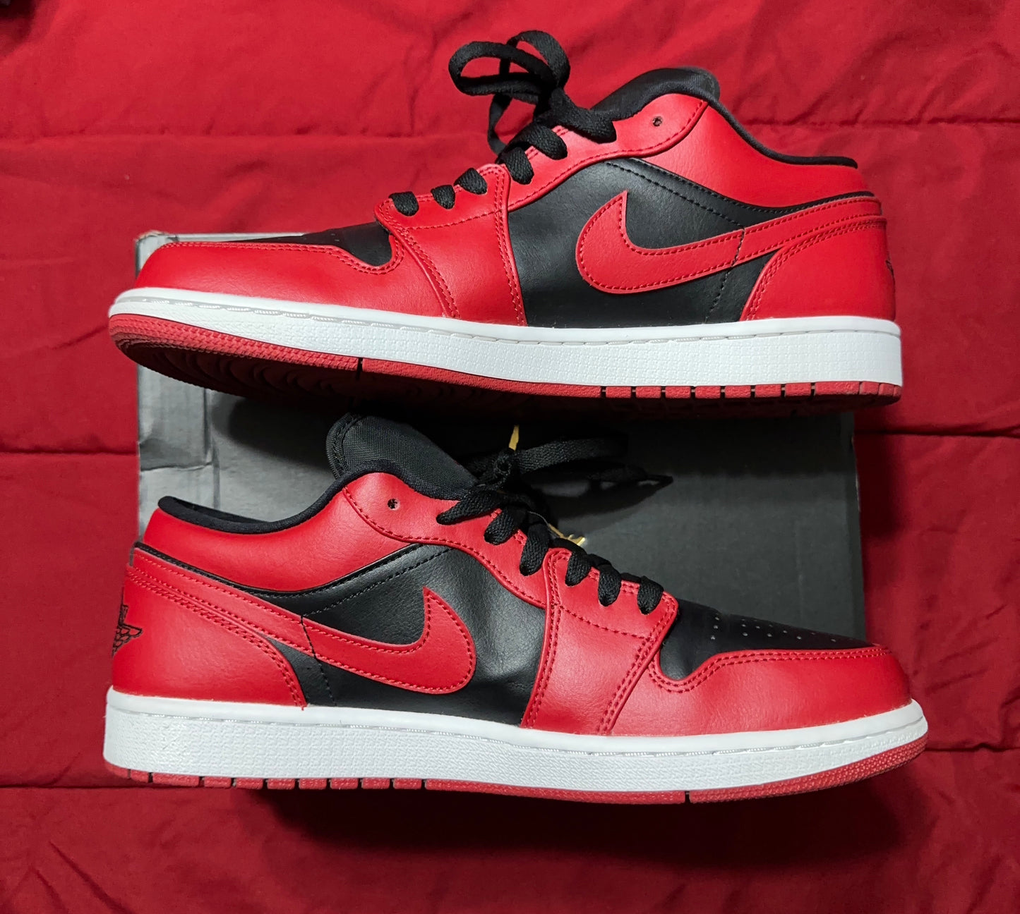 Air Jordan 1 Low Reverse Bred Size 10.5 With Box 553558-606 Great Condition