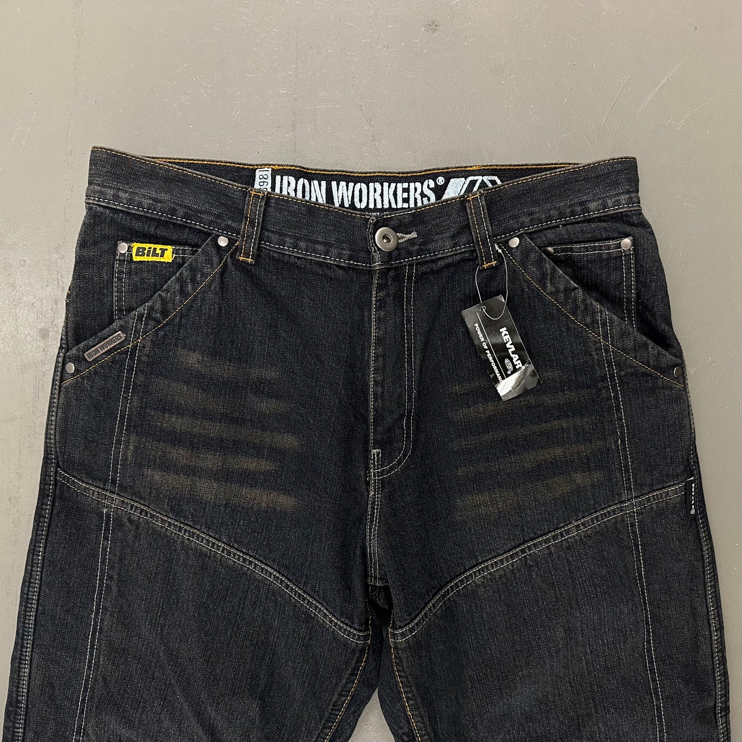 Bilt Padded Knee Motorcycle Biker Pants Iron Workers Mens 34x32