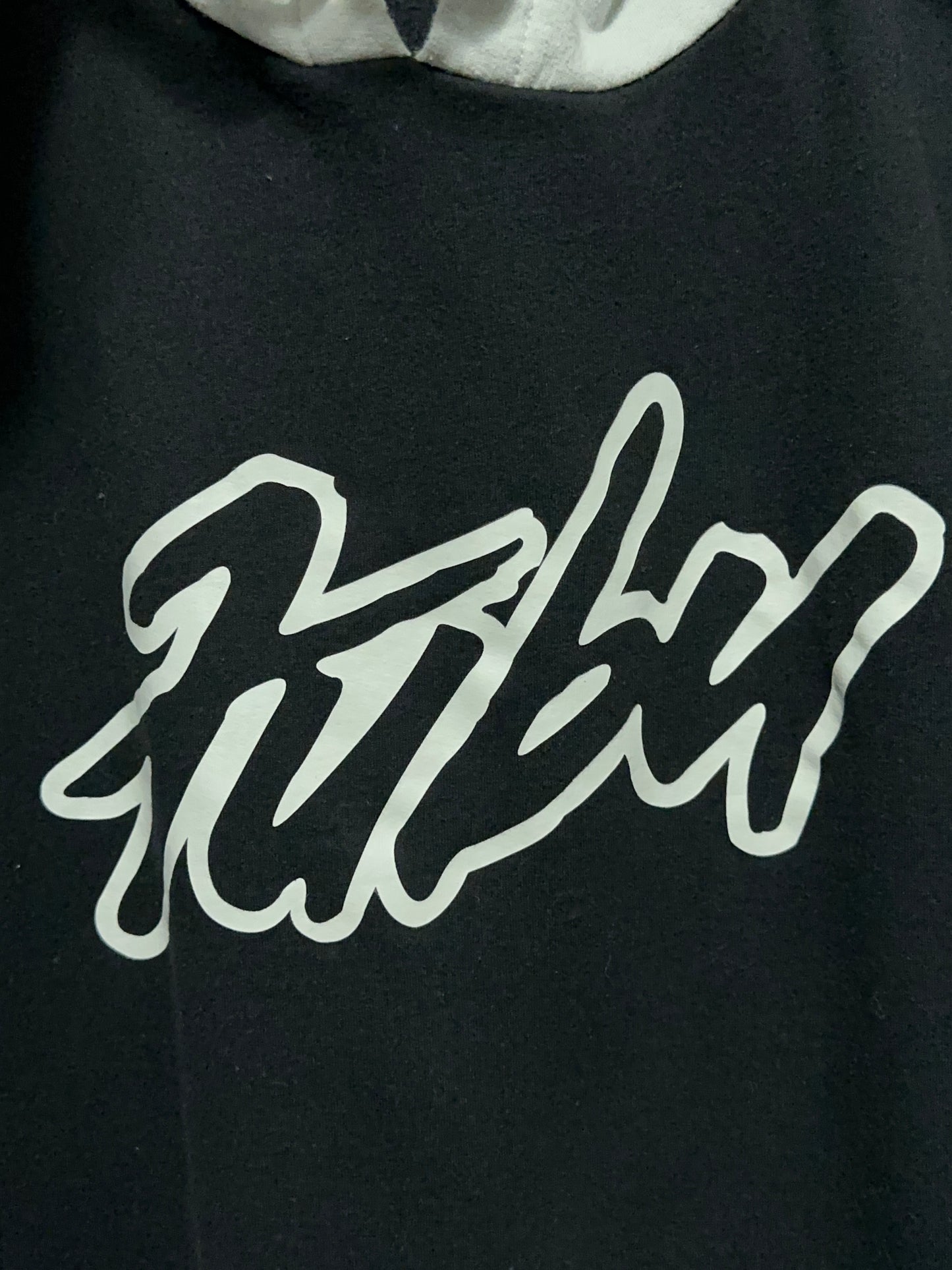 FUBU Spellout Retro Pullover Hoodie Large
