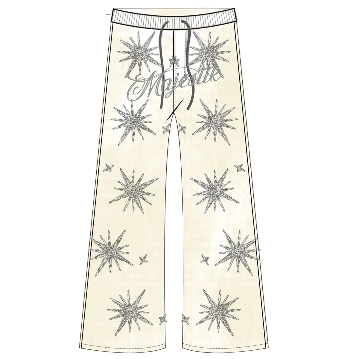 MAJESTIK STARBURST FRENCH TERRY SWEAT PANTS CREAM