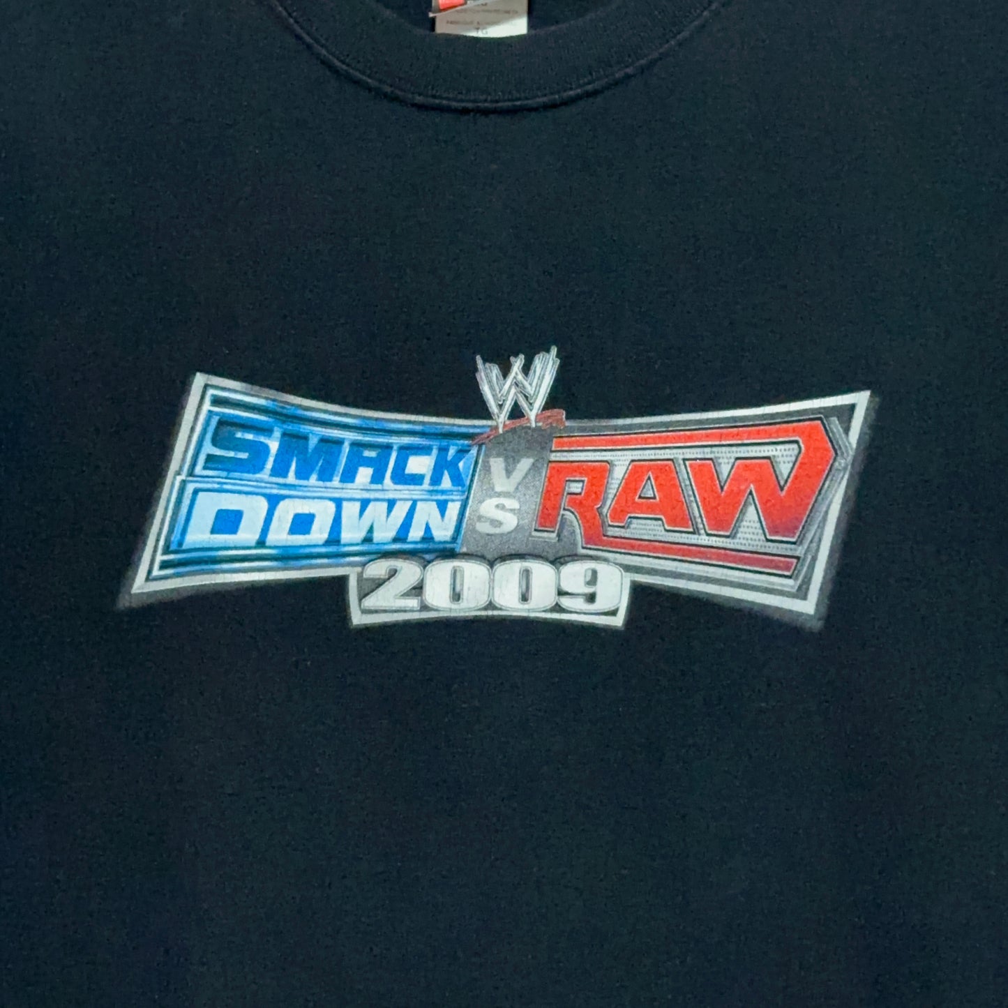 WWE Smackdown Vs Raw 2009 Videogame Promo Wrestling Tee XL