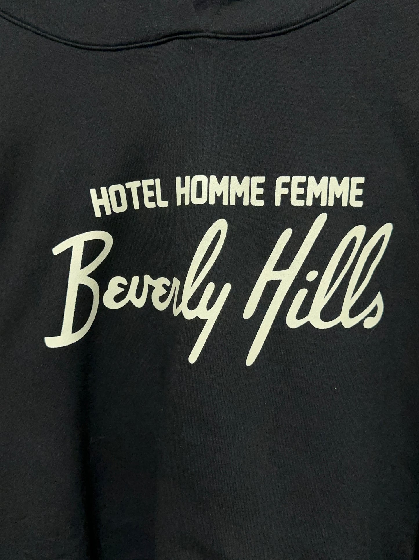 Homme Femme LA Hotel Beverly Hills Graphic Hoodie XL