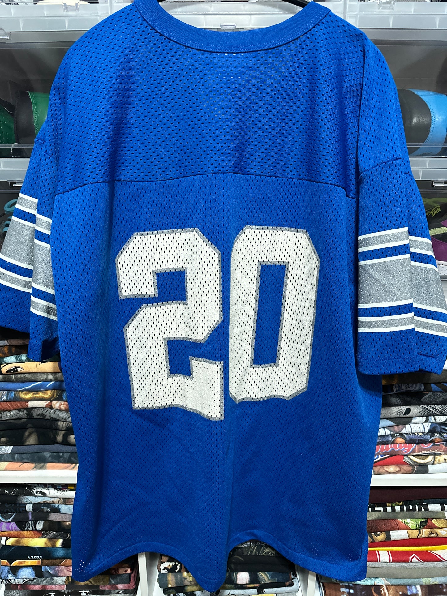 Vintage Detroit Lions Barry Sanders Logo 7 NFL Football Jersey XL