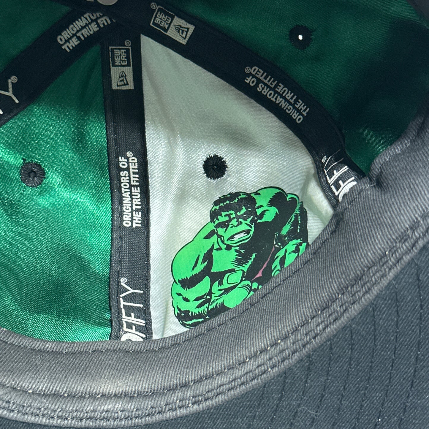 New Era Marvel Incredible Hulk Hat Cap Fitted Mens 7 3/8 59Fifty Comic 2008 VTG