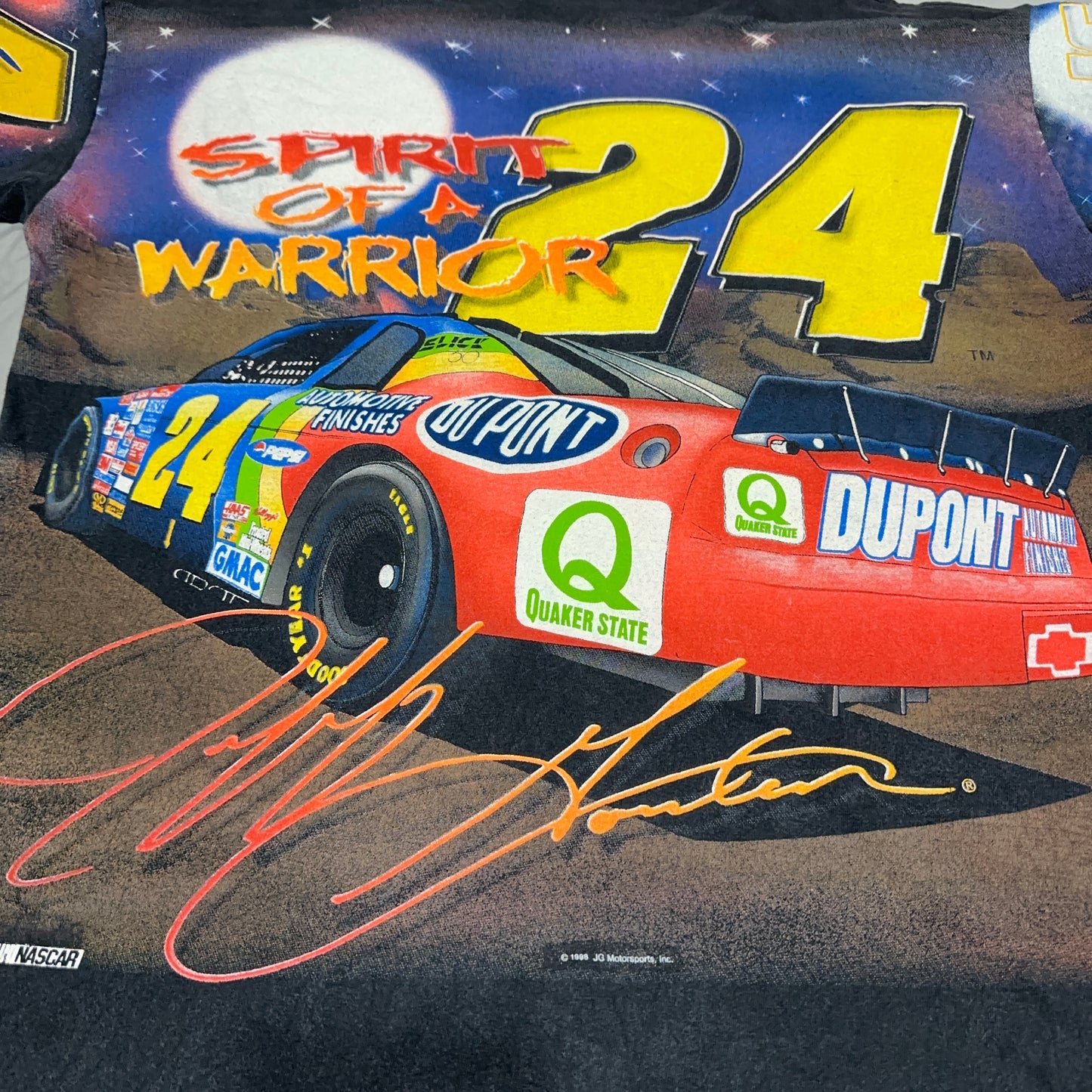 Vintage Jeff Gordon Spirit of a Warrior NASCAR Racing Tee XL