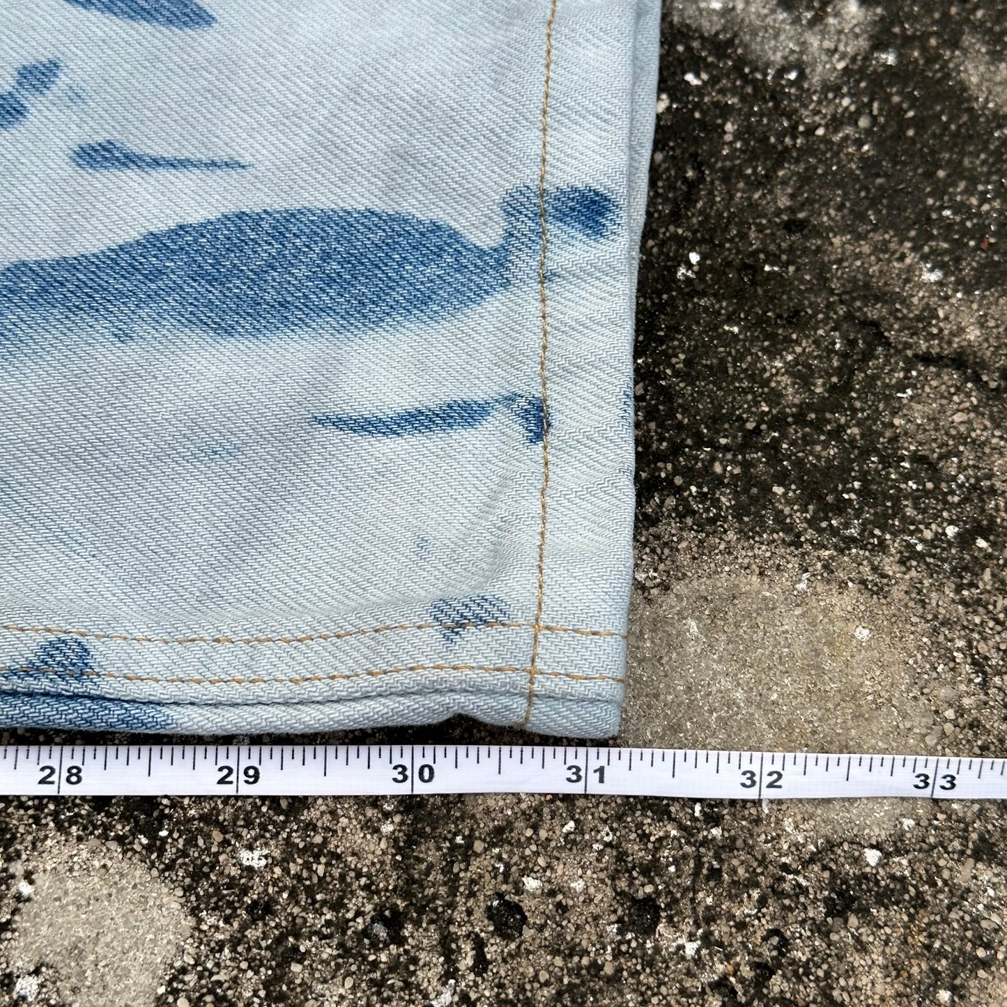 Carhartt x Tyliar Jeans 32x32 Acid Wash Blue Reworked Denim