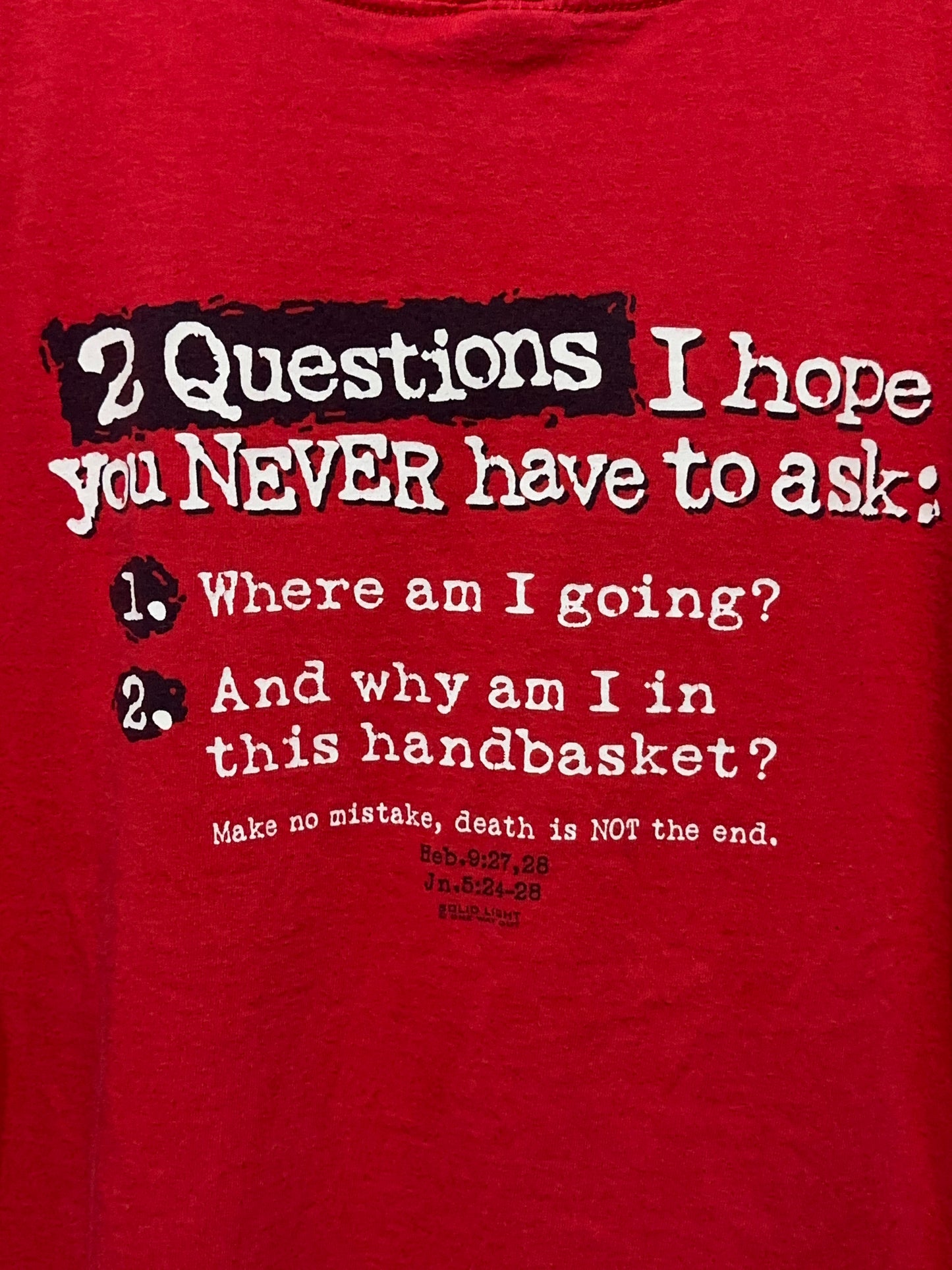 Vintage Y2K Jesus Is The Answer Graphic Tee Large