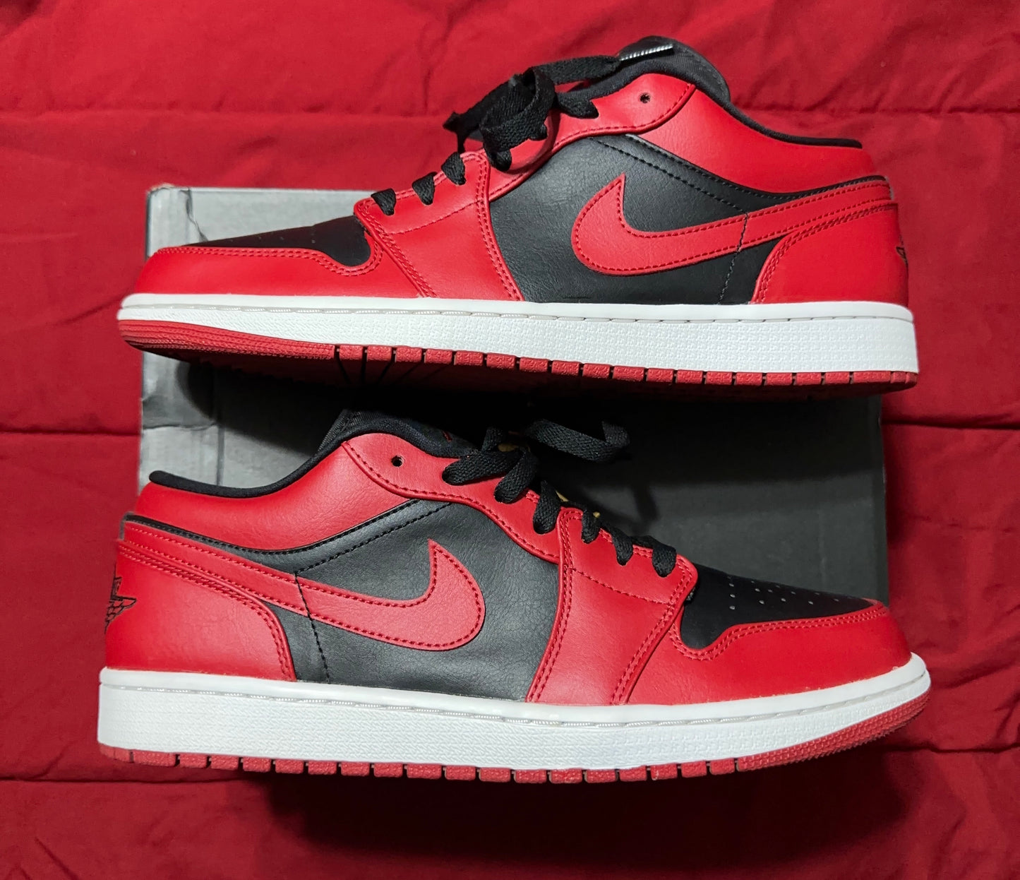 Air Jordan 1 Low Reverse Bred Size 10.5 With Box 553558-606 Great Condition