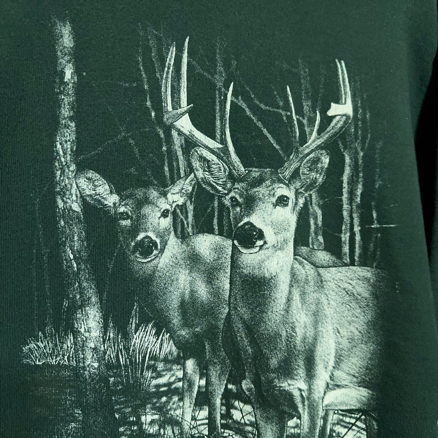 Vintage 90s Deer Nature Crewneck Sweatshirt Large
