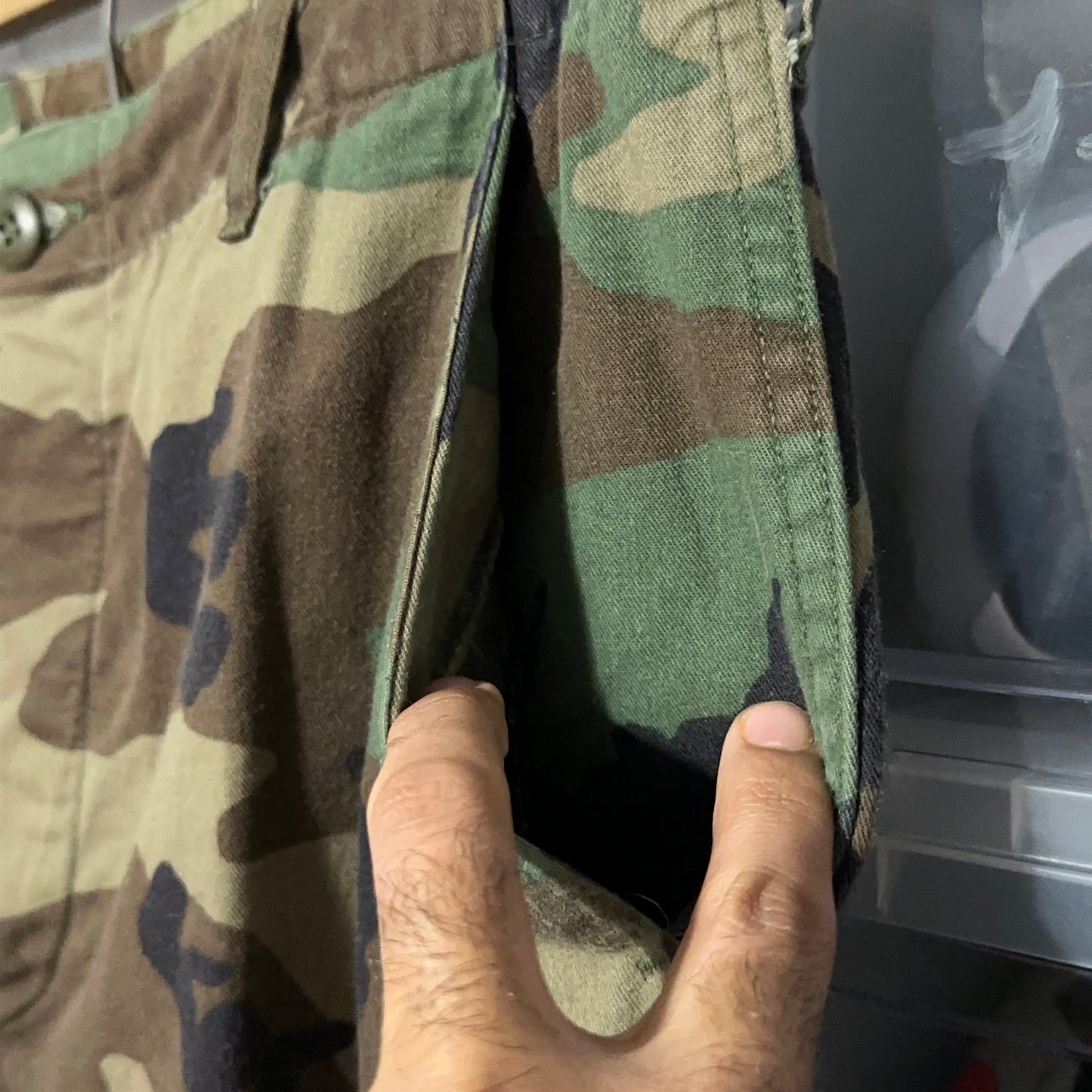 2000s Military Woodland Camo Cargo Pants Size Medium