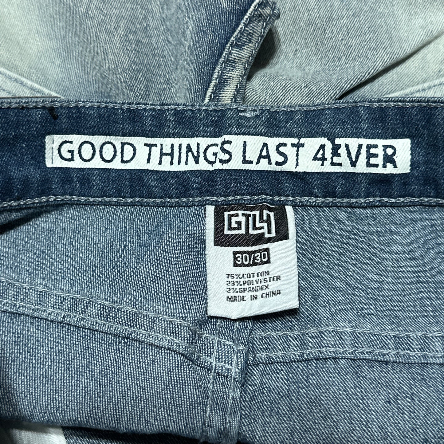 Good Things Last Forever Stacked And Flared Denim Jeans Blue