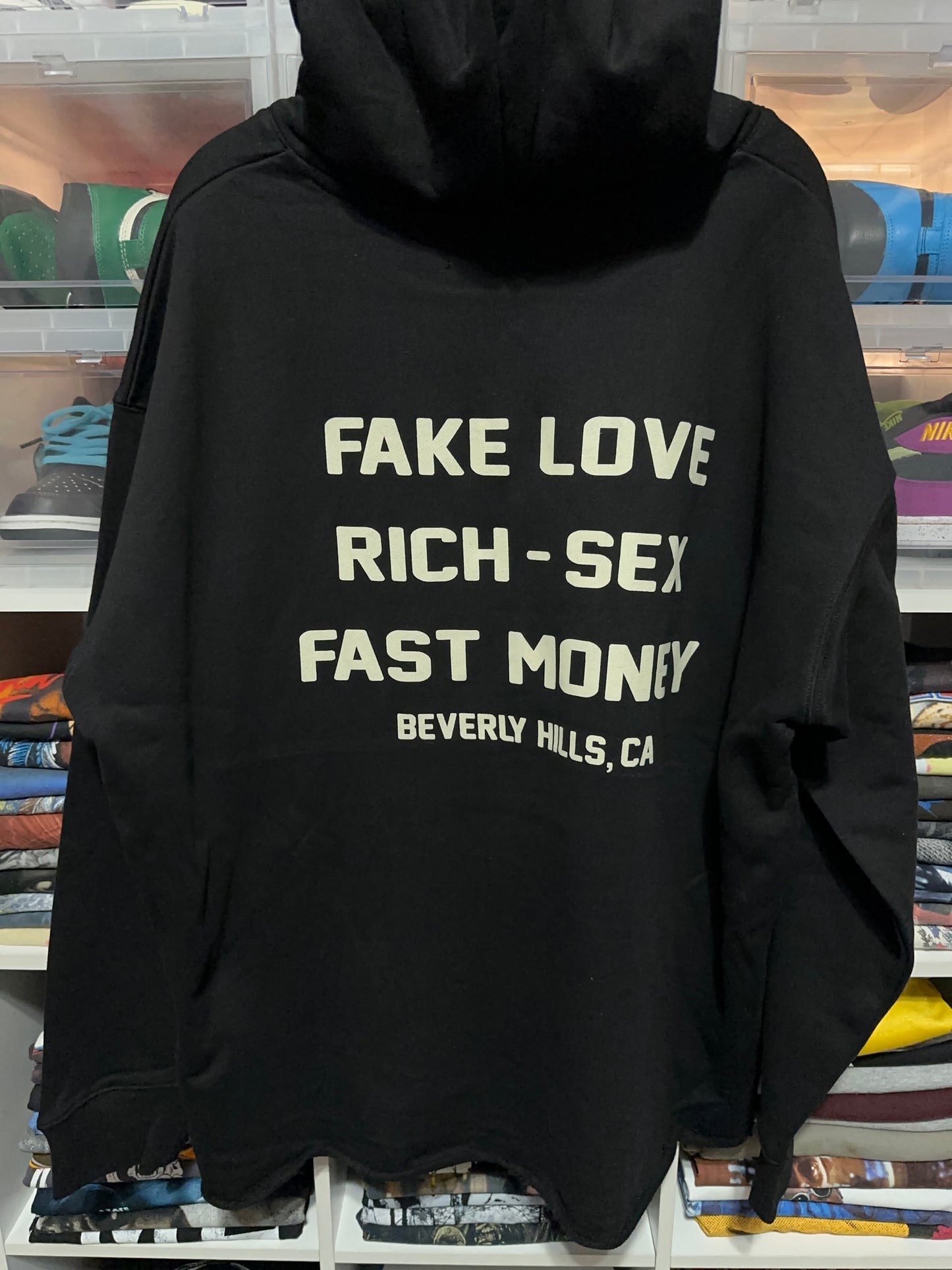 Homme Femme LA Hotel Beverly Hills Graphic Hoodie XL