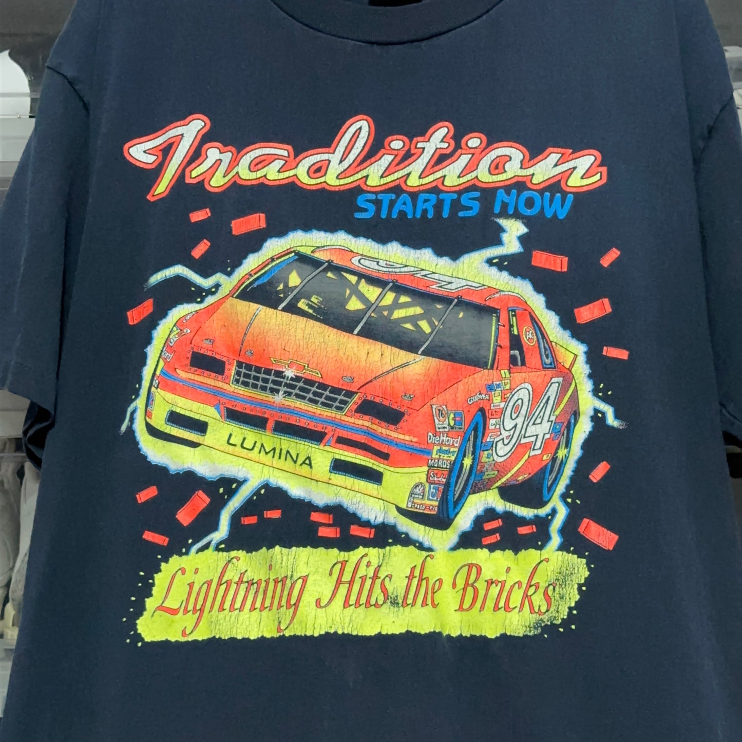 Vintage 90s NASCAR Racing Tradition Starts Now Graphic Tee XL
