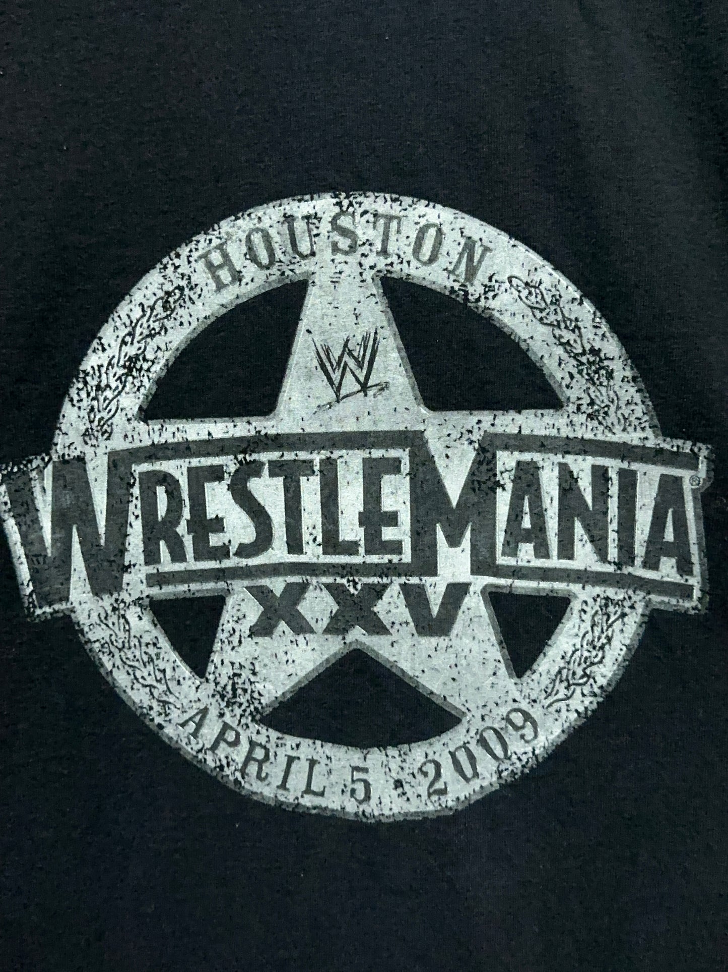 2009 WWE WrestleMania 25 Wrestling Graphic Tee XL