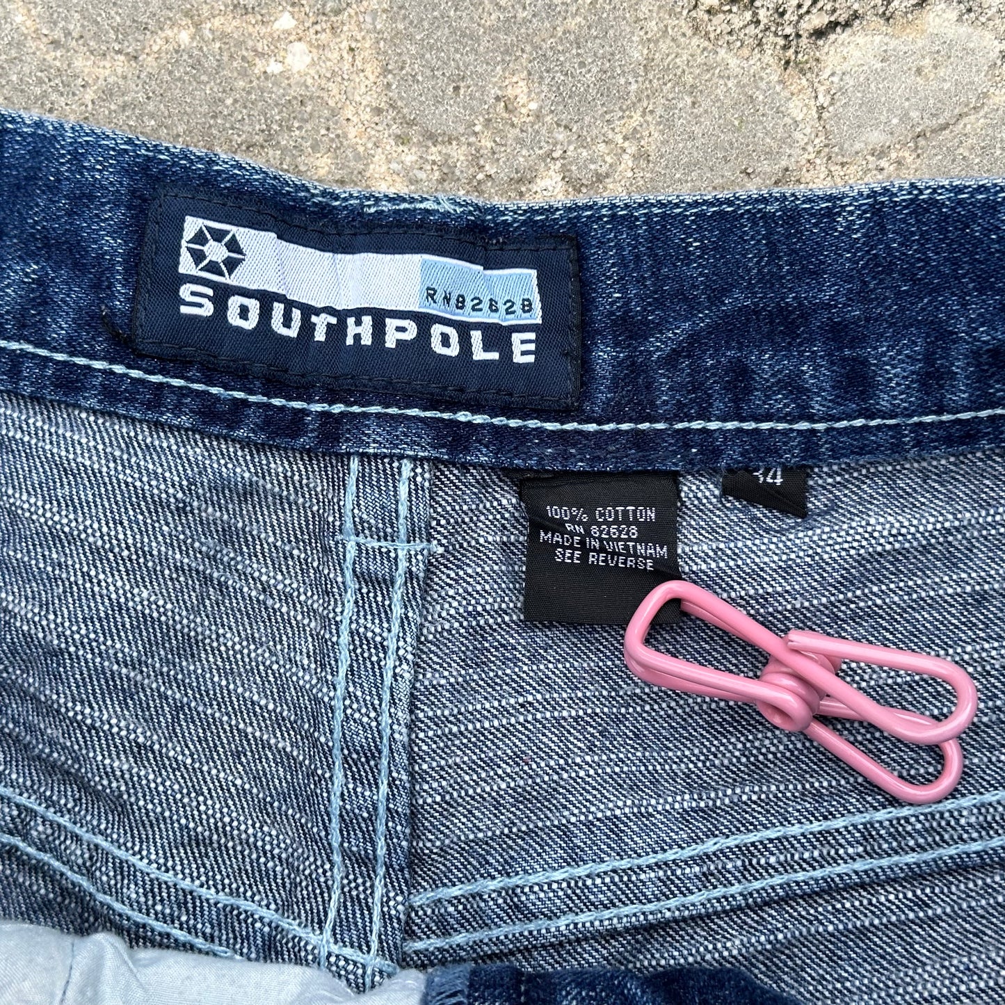 Y2K Southpole Patchwork Denim Jeans Size 34