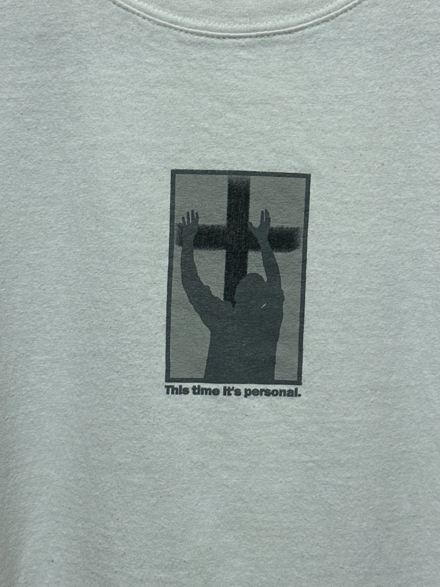 Vintage This Time It's Personal Prayer Cross Jesus Tee Large