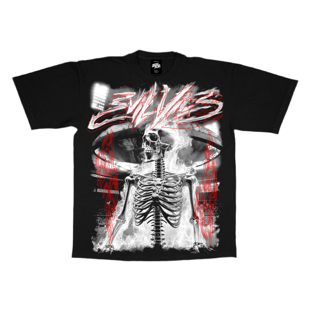 Evil Vice Arena Flame Graphic Tee Large