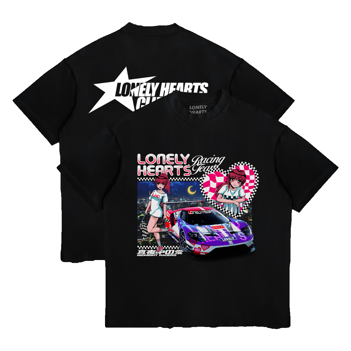 Lonely Hearts Club Midnight Racers Cropped Premium T-Shirt