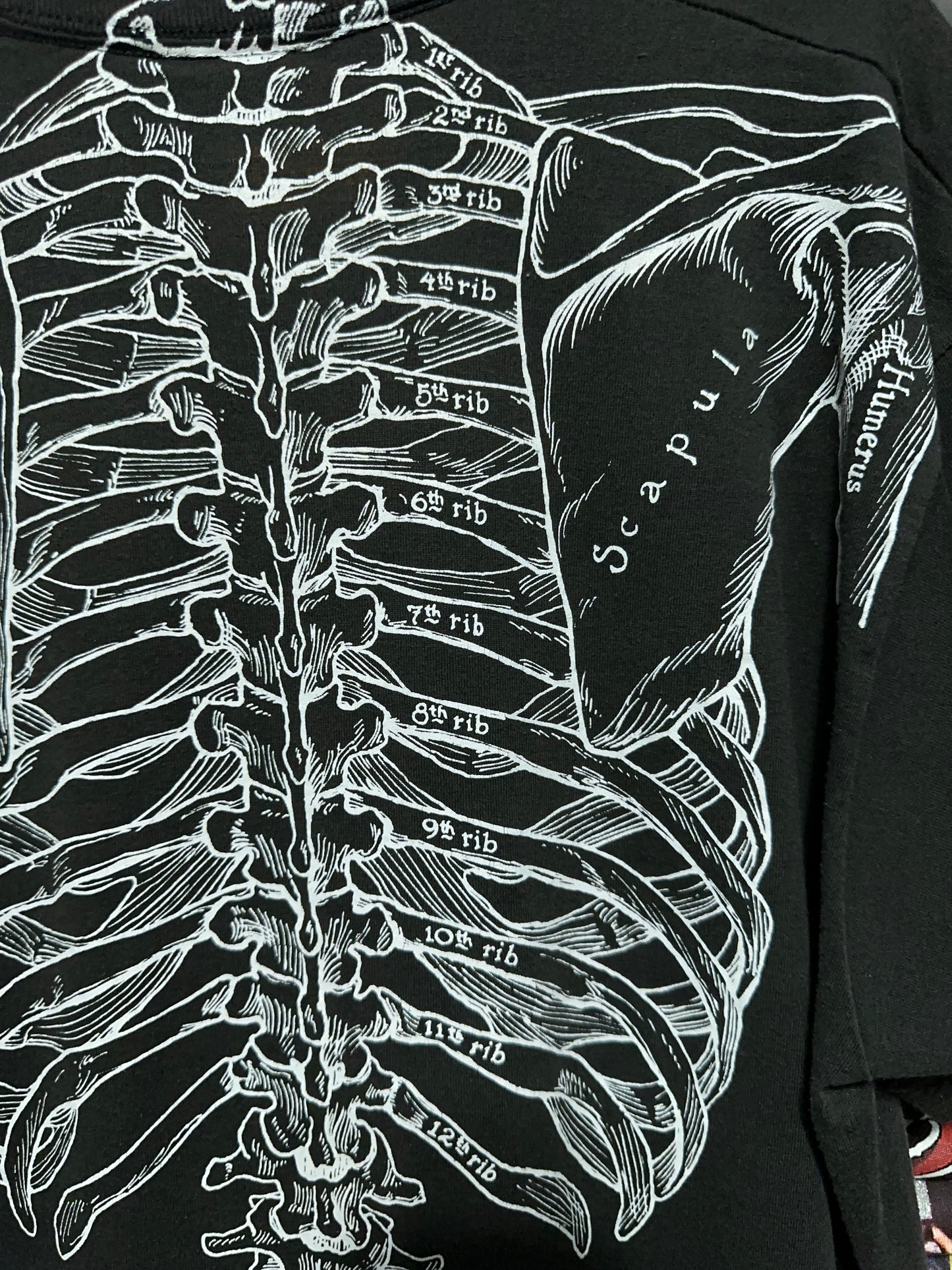 90s Leslie Arwin Skeleton All Over Print Tee XL