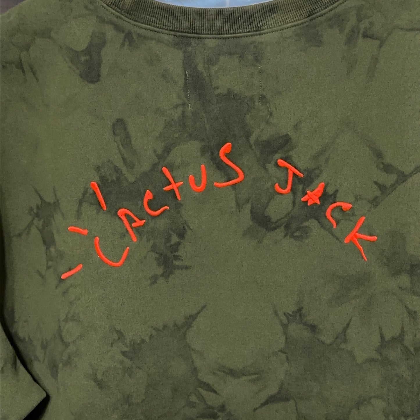 Travis Scott x Air Jordan Cactus Jack Embroidered Olive Tee Large