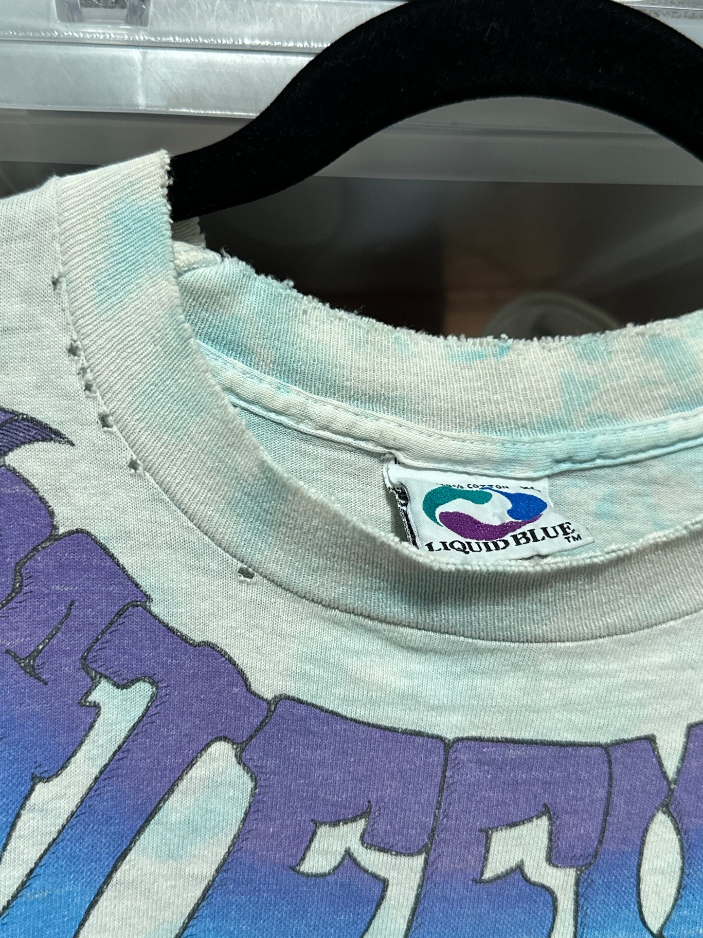 Vintage Liquid Blue Grateful Dead Spring Tour Graphic Tee XL